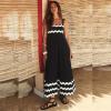 imageIDOPIP Womens Summer Casual Dress Beach Floral Maxi Dress Elegant Spaghetti Sleeveless Smocked Sundress Weeding Guest DressBlack