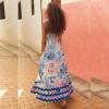 imageIDOPIP Womens Summer Casual Dress Beach Floral Maxi Dress Elegant Spaghetti Sleeveless Smocked Sundress Weeding Guest DressFireworks Print