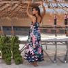 imageIDOPIP Womens Summer Casual Dress Beach Floral Maxi Dress Elegant Spaghetti Sleeveless Smocked Sundress Weeding Guest DressFloral