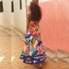imageIDOPIP Womens Summer Casual Dress Beach Floral Maxi Dress Elegant Spaghetti Sleeveless Smocked Sundress Weeding Guest DressRed Floral Print