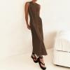 imageIDOPIP Womens Summer Sleeveless Maxi Dress 2024 Casual Long Tank Dress Tea Party Wedding Guest Dress Beach Vacation SundressCoffee