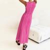 imageIDOPIP Womens Summer Sleeveless Maxi Dress 2024 Casual Long Tank Dress Tea Party Wedding Guest Dress Beach Vacation SundressPink