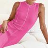 imageIDOPIP Womens Summer Sleeveless Maxi Dress 2024 Casual Long Tank Dress Tea Party Wedding Guest Dress Beach Vacation SundressPink