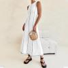 imageIDOPIP Womens Summer Sleeveless Maxi Dress 2024 Casual Long Tank Dress Tea Party Wedding Guest Dress Beach Vacation SundressWhite