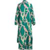 imageIDOPIP Abaya Dress for Women Muslim Set Long Sleeve Ramadan Islamic Dress Shirt with Pants 2PCS Dubai Prayer Casual ClothesGreen  Print