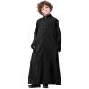 imageIDOPIP Muslim Thobe for Boys Kids Long Sleeve Islamic Arabic Kaftan Robe Middle East Dubai Prayer Dress Clothes with PocketsBlack