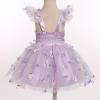 imageIDOPIP Baby Girls Butterfly Tutu Dress Summer Sleeveless Backless Princess Birthday Party Dresses Ruffle Tulle Sundress 6M5TPurple  Butterfly