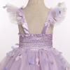 imageIDOPIP Baby Girls Butterfly Tutu Dress Summer Sleeveless Backless Princess Birthday Party Dresses Ruffle Tulle Sundress 6M5TPurple  Butterfly