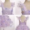 imageIDOPIP Baby Girls Butterfly Tutu Dress Summer Sleeveless Backless Princess Birthday Party Dresses Ruffle Tulle Sundress 6M5TPurple  Butterfly