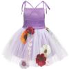 imageIDOPIP Baby Girls Embroidery Flower Tutu Dress Summer Sleeveless Backless Princess Birthday Party Dresses Tulle Bow SundressPurple