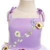 imageIDOPIP Baby Girls Embroidery Flower Tutu Dress Summer Sleeveless Backless Princess Birthday Party Dresses Tulle Bow SundressPurple