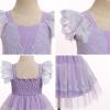 imageIDOPIP Baby Girls Tutu Dress Embroidery Strawberry Birthday Party Dresses Smocked Ruffle Backless Princess Pageant Tulle GownPurple