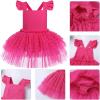imageIDOPIP Baby Girls Tutu Dress Summer Sleeveless Backless Princess Birthday Party Dresses Ruffle Tulle Bowknot Romper SundressHot Pink
