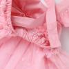 imageIDOPIP Baby Girls Tutu Dress Summer Sleeveless Backless Princess Birthday Party Dresses Ruffle Tulle Bowknot Romper SundressPink