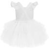 imageIDOPIP Baby Girls Tutu Dress Summer Sleeveless Backless Princess Birthday Party Dresses Ruffle Tulle Bowknot Romper SundressWhite