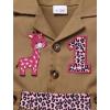 imageIDOPIP Baby Girls Wild Jungle Safari 1st Birthday Outfit Toddler Leopard Giraffe Tutu Dress with Hat Clothes for Photo ShootBrown