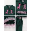 imageIDOPIP Baby Girls Wild Jungle Safari 1st Birthday Outfit Toddler Leopard Giraffe Tutu Dress with Hat Clothes for Photo ShootGreen
