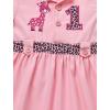 imageIDOPIP Baby Girls Wild Jungle Safari 1st Birthday Outfit Toddler Leopard Giraffe Tutu Dress with Hat Clothes for Photo ShootPink