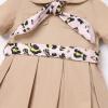 imageIDOPIP Baby Girls Wild Jungle Safari Outfits One Birthday Party Pleated DressHat Toddler Leopard Zookeeper Photo Shoot DressKhaki