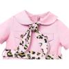 imageIDOPIP Baby Girls Wild Jungle Safari Outfits One Birthday Party Pleated DressHat Toddler Leopard Zookeeper Photo Shoot DressPink