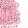 imageIDOPIP Girls Polka Dot Tiered Tulle Tutu Dress Princess Formal Evening Prom Gown Pageant Christening Photo Shoot Mesh DressPink