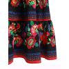 imageIDOPIP Mexican Dress for Girls Embroidered Traditional Floral Ruffle Off Shoulder Belted Dresses for Cinco de Mayo FiestaBlack