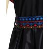 imageIDOPIP Mexican Dress for Girls Embroidered Traditional Floral Ruffle Off Shoulder Belted Dresses for Cinco de Mayo FiestaBlack