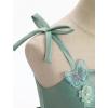 imageIDOPIP Pageant Dress for Toddler Girls Embroidery Flower Girl Butterfly Birthday Dress Baby Wedding Tea Party Tulle Tutu GownGreen