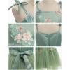 imageIDOPIP Pageant Dress for Toddler Girls Embroidery Flower Girl Butterfly Birthday Dress Baby Wedding Tea Party Tulle Tutu GownGreen