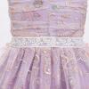 imageIDOPIP Toddler Baby Girls Embroidery Floral Tutu Dress Summer Sleeveless Bow Smocked Backless Princess Birthday Party DressesPurple