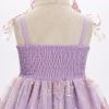 imageIDOPIP Toddler Baby Girls Embroidery Floral Tutu Dress Summer Sleeveless Bow Smocked Backless Princess Birthday Party DressesPurple