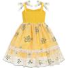imageIDOPIP Toddler Baby Girls Embroidery Floral Tutu Dress Summer Sleeveless Bow Smocked Backless Princess Birthday Party DressesYellow