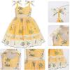 imageIDOPIP Toddler Baby Girls Embroidery Floral Tutu Dress Summer Sleeveless Bow Smocked Backless Princess Birthday Party DressesYellow