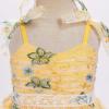 imageIDOPIP Toddler Baby Girls Embroidery Floral Tutu Dress Summer Sleeveless Bow Smocked Backless Princess Birthday Party DressesYellow