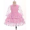 imageIDOPIP Toddler Baby Girls Tutu Dress with Headband Strawberry Butterfly Birthday Outfit Infant Pageant Tiered Tulle DressesPink Butterfly