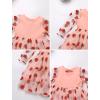 imageIDOPIP Toddler Baby Girls Tutu Dress with Headband Strawberry Butterfly Birthday Outfit Infant Pageant Tiered Tulle DressesPink Strawberry