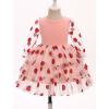 imageIDOPIP Toddler Baby Girls Tutu Dress with Headband Strawberry Butterfly Birthday Outfit Infant Pageant Tiered Tulle DressesPink Strawberry