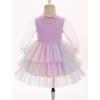 imageIDOPIP Toddler Baby Girls Tutu Dress with Headband Strawberry Butterfly Birthday Outfit Infant Pageant Tiered Tulle DressesPurple Sequin