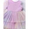 imageIDOPIP Toddler Baby Girls Tutu Dress with Headband Strawberry Butterfly Birthday Outfit Infant Pageant Tiered Tulle DressesPurple Sequin