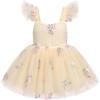 imageIDOPIP Baby Girls Butterfly Tutu Dress Summer Sleeveless Backless Princess Birthday Party Dresses Ruffle Tulle Sundress 6M5TChampagne  Floral