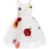 imageIDOPIP Baby Girls Embroidery Flower Tutu Dress Summer Sleeveless Backless Princess Birthday Party Dresses Tulle Bow SundressWhite