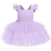 imageIDOPIP Baby Girls Tutu Dress Summer Sleeveless Backless Princess Birthday Party Dresses Ruffle Tulle Bowknot Romper SundressPurple