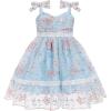 imageIDOPIP Toddler Baby Girls Embroidery Floral Tutu Dress Summer Sleeveless Bow Smocked Backless Princess Birthday Party DressesBlue