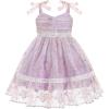 imageIDOPIP Toddler Baby Girls Embroidery Floral Tutu Dress Summer Sleeveless Bow Smocked Backless Princess Birthday Party DressesPurple