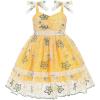 imageIDOPIP Toddler Baby Girls Embroidery Floral Tutu Dress Summer Sleeveless Bow Smocked Backless Princess Birthday Party DressesYellow