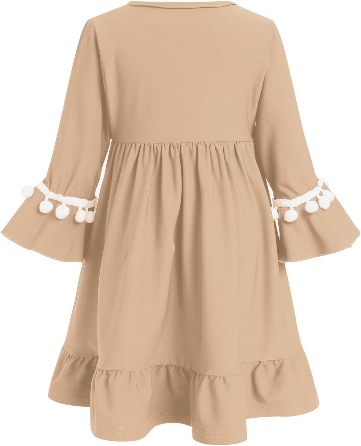 imageIDOPIP Baby Girls Muslim Abayas Dress with Hijab 2PCS Prayer Clothes for Toddler Kids Girl Ramadan Dresses Islamic Dubai RobeKhaki