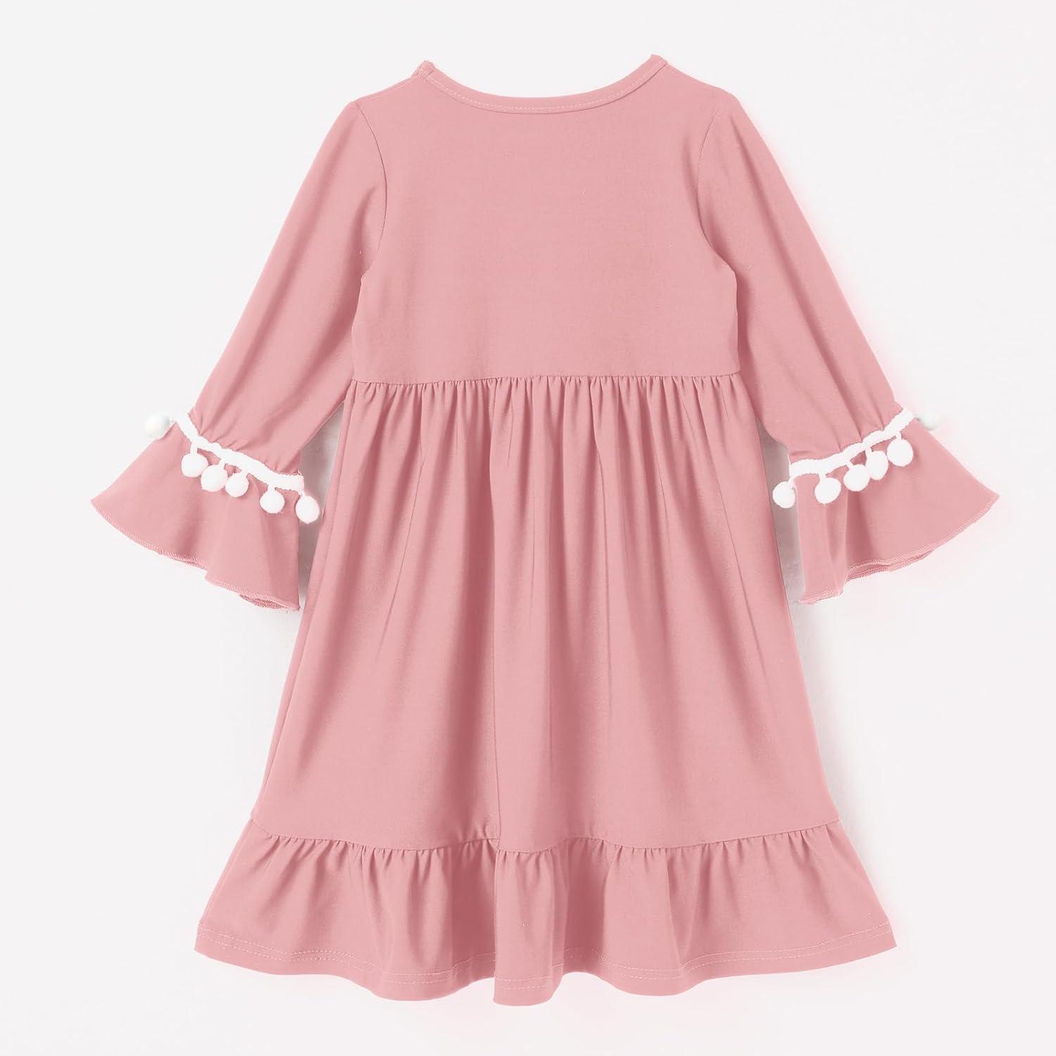 imageIDOPIP Baby Girls Muslim Abayas Dress with Hijab 2PCS Prayer Clothes for Toddler Kids Girl Ramadan Dresses Islamic Dubai RobePink