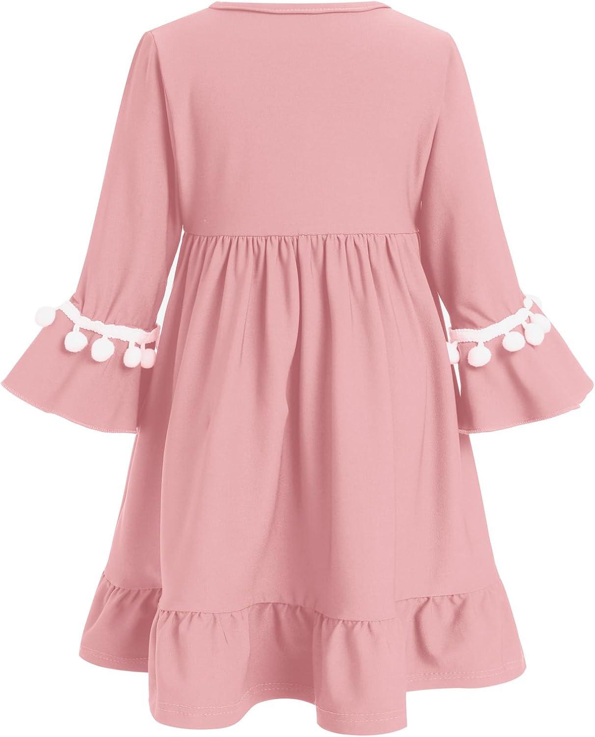 imageIDOPIP Baby Girls Muslim Abayas Dress with Hijab 2PCS Prayer Clothes for Toddler Kids Girl Ramadan Dresses Islamic Dubai RobePink