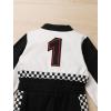 imageIDOPIP Baby Boys 1st 2nd Birthday Outfit Race Car Driver Romper Girls Racer Jumpsuit Kids Racing Suit Toddler Dress up OutfitBlack 1