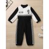 imageIDOPIP Baby Boys 1st 2nd Birthday Outfit Race Car Driver Romper Girls Racer Jumpsuit Kids Racing Suit Toddler Dress up OutfitBlack 1